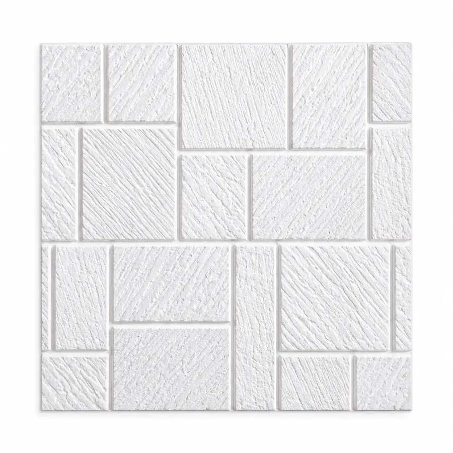 Ladrillo blanco texturado