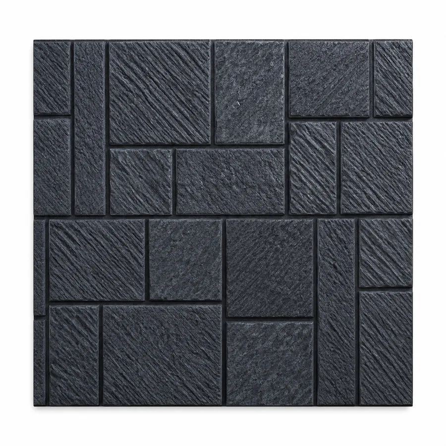 Ladrillo texturado gris oscuro